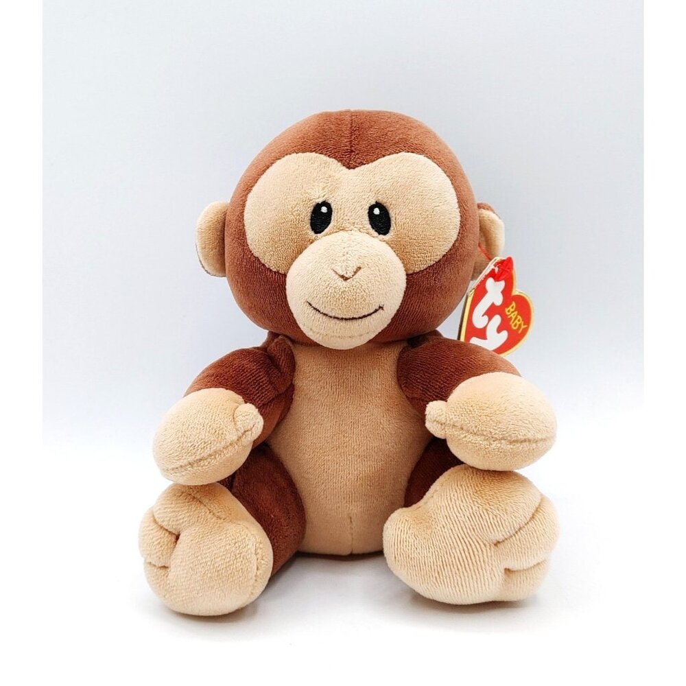 Baby Ty BANANA the Monkey Soft Plush Stuffed Animal Toy 6" w/Hangtag